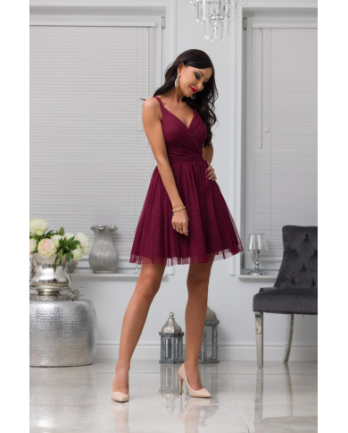 Bordowa sukienka wieczorowa (1)