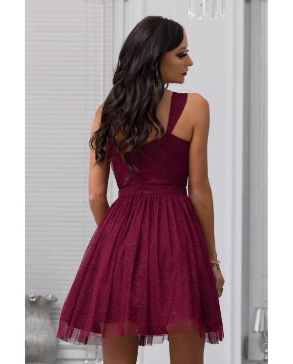 Bordowa sukienka wieczorowa (4)