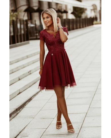 Bicotone sukienka bordowa (2)