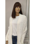 Biały kardigan