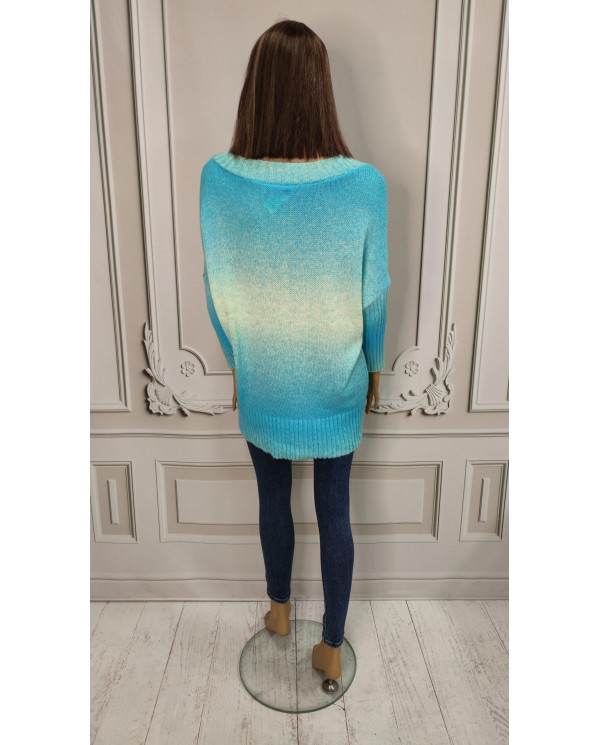 Turkusowy sweter kobiecy (3)